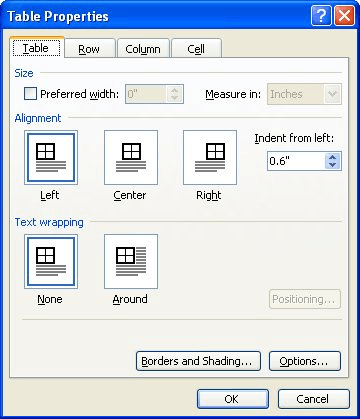 reducee margins for table word for mac 2011