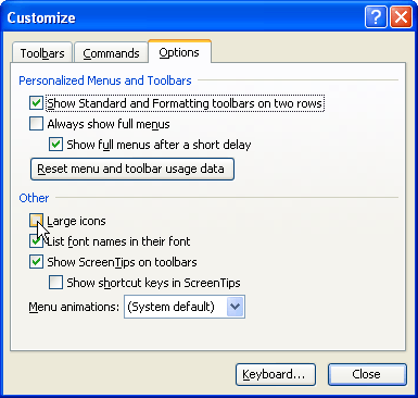 how to show microsoft word toolbar 2010