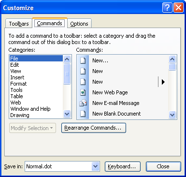 how to make word toolbar visible