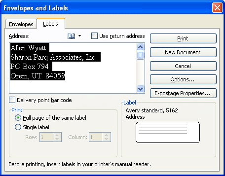 Changing Label Sizes Microsoft Word