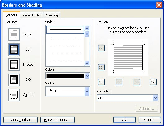 adding pictures to custom borders in word