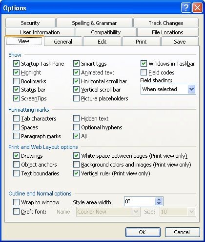 how to get rid of draft view in word