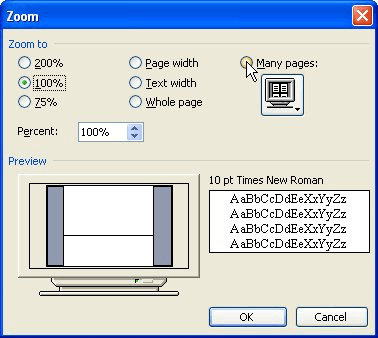 change document size in word 2003