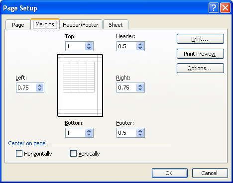 Positioning Headers And Footers Microsoft Excel