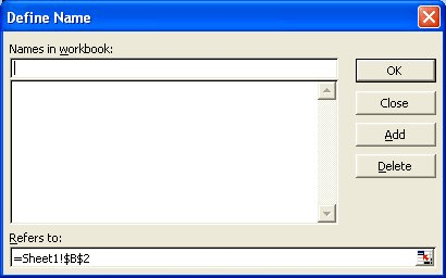 Using Named Formulas Or Constants Microsoft Excel