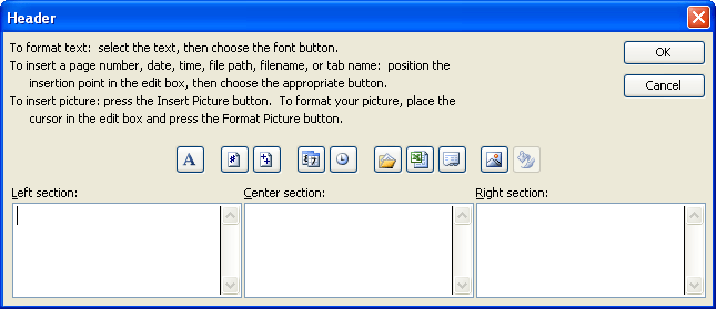 Creating A Header Microsoft Excel 