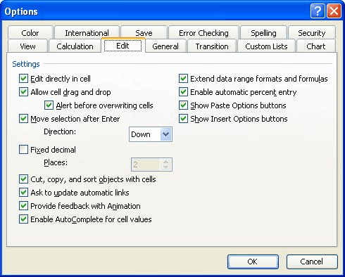 Entering decimal points automatically - Microsoft Excel undefined