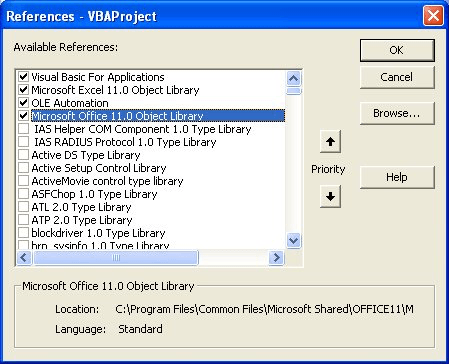archivo de error de automatización de Excel de vba no registrado