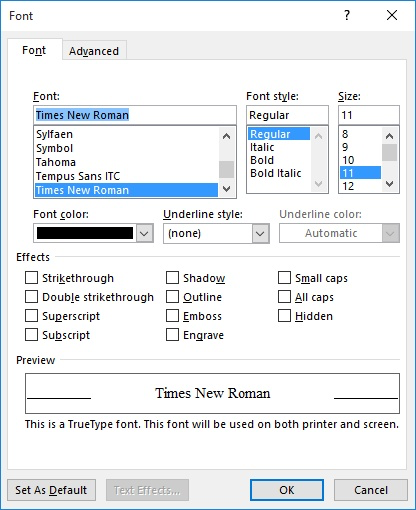 Quickly Displaying The Font Dialog Box Microsoft Word