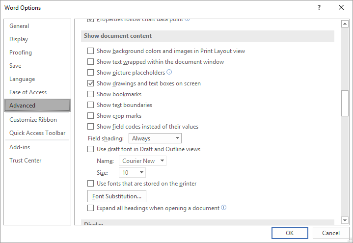 font specifications on ms word 2013 for mac not staying set