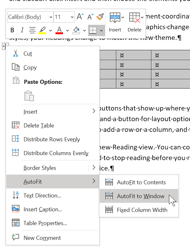 How To Change Table Box Size In Word