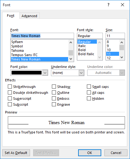 how to make times roman font microsoft on mac