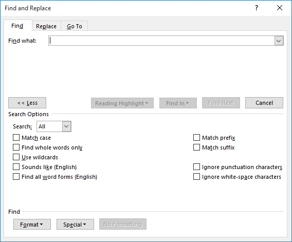 microsoft word find and replace wildcard