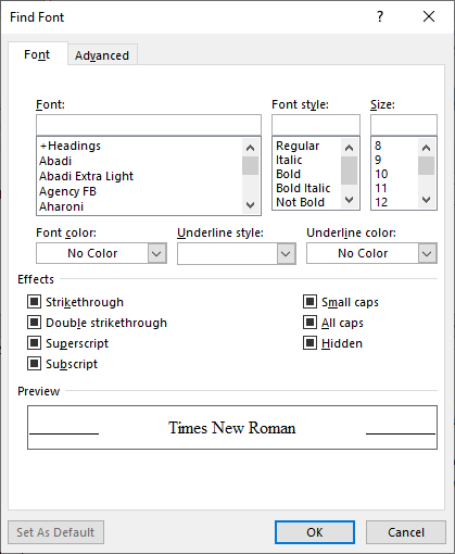 keyboard shortcut for small caps in word