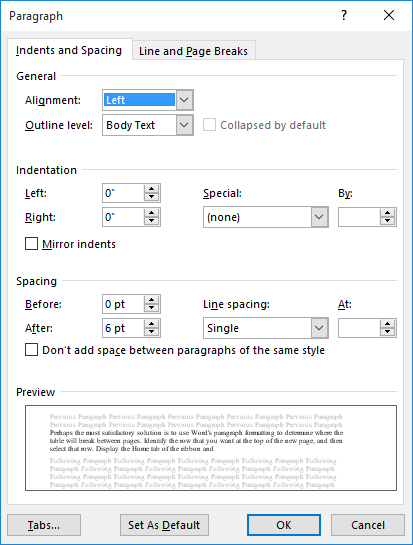 put double space between numbered paragrapghs in word 2016 for mac