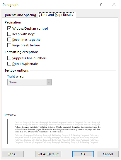 how to control vertical spacing between lines in word