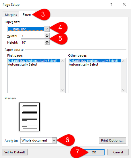 problem setting tabs in word windows 7