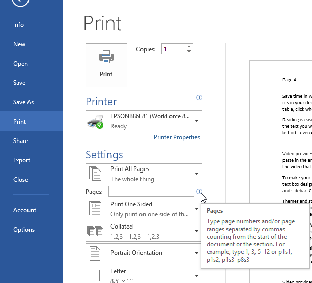 specifying-the-exact-pages-to-print-microsoft-word