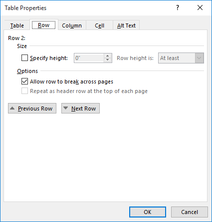 excel for mac print row at each page break