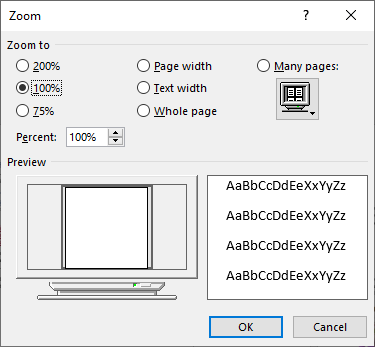 Viewing Multiple Pages (Microsoft Word)