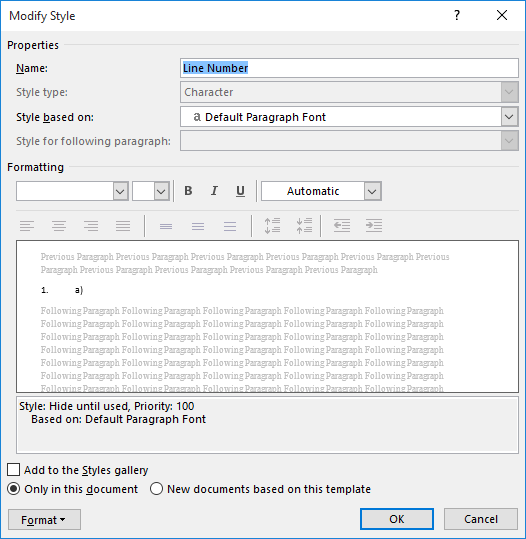 How To Change Font Of Line Numbering For Word For Mac