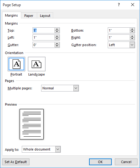 Checking Your Margins Using Double-Side Formatting