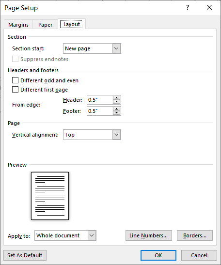 how to change margins on one page in word doc