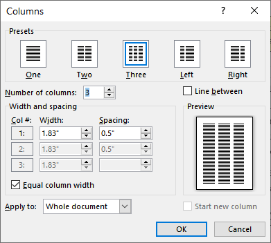 change column width in table in word for mac 2016