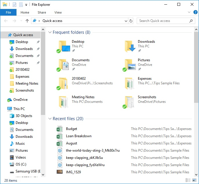 Files In A Folder Using Explorer
