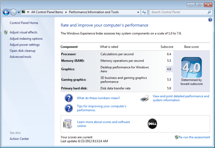 download the new version for windows ChrisPC Win Experience Index 7.22.06