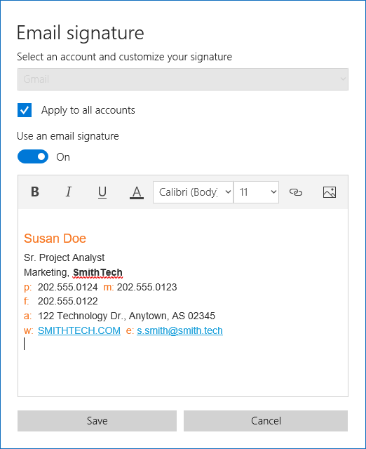 outlook add badges to email signature