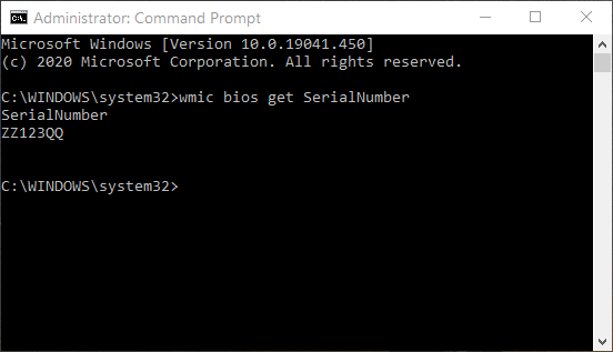 osquery command for serial number