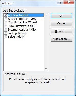 data analysis excel add in 2007