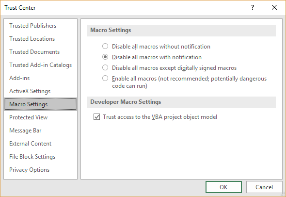 disable macros in excel 2007
