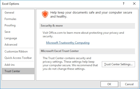 office 365 will not open excel files