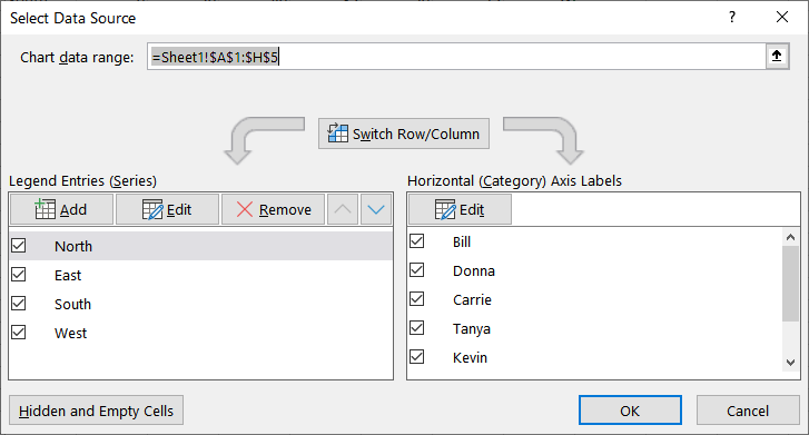 Excel Chart Legend Order