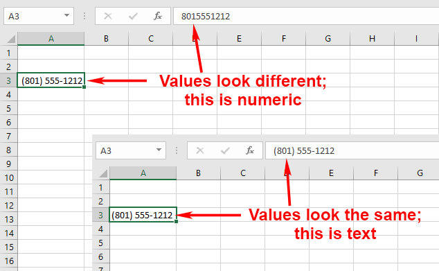 Adding Area Codes to Phone Numbers (Microsoft Excel)