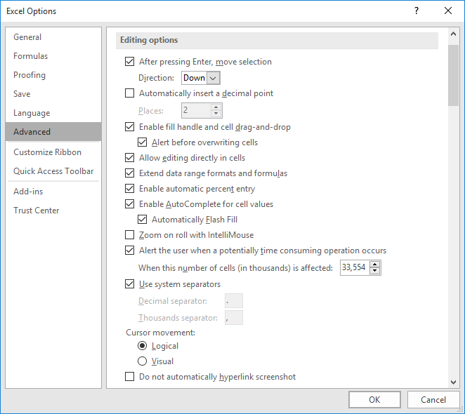 outlook for mac cursor skipping