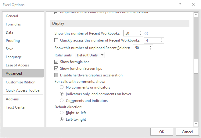 unhide shortcut bar