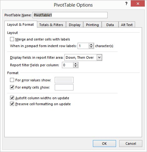 how to set default number format in excel pivot table