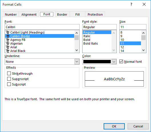 double accounting underline in excel