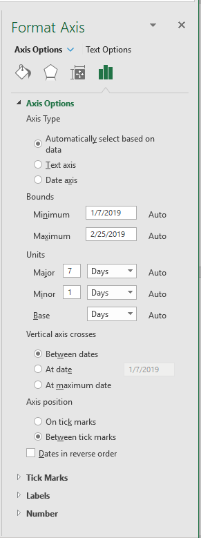 changing the horizontal axis labels for chart in excel for mac