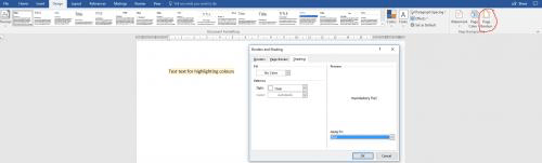 how to get larger selection of highlight colors in word